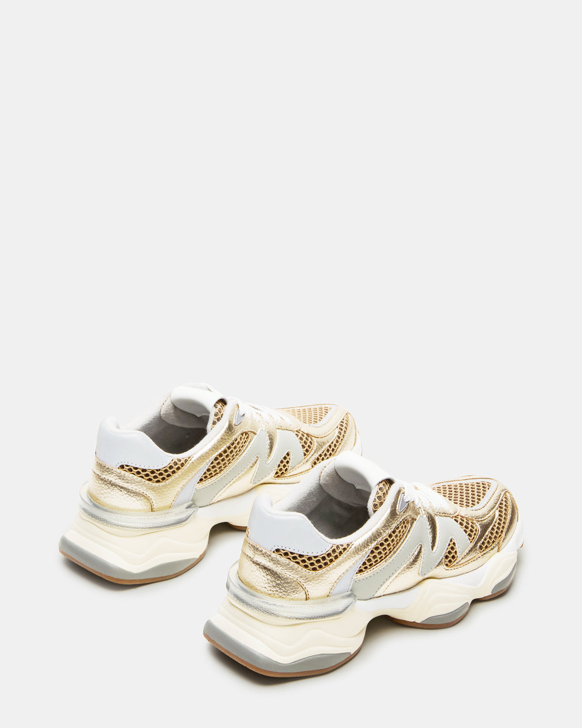 Steve Madden SEBI Gold Multi Low-Top Lace-Up Women's Sneaker
