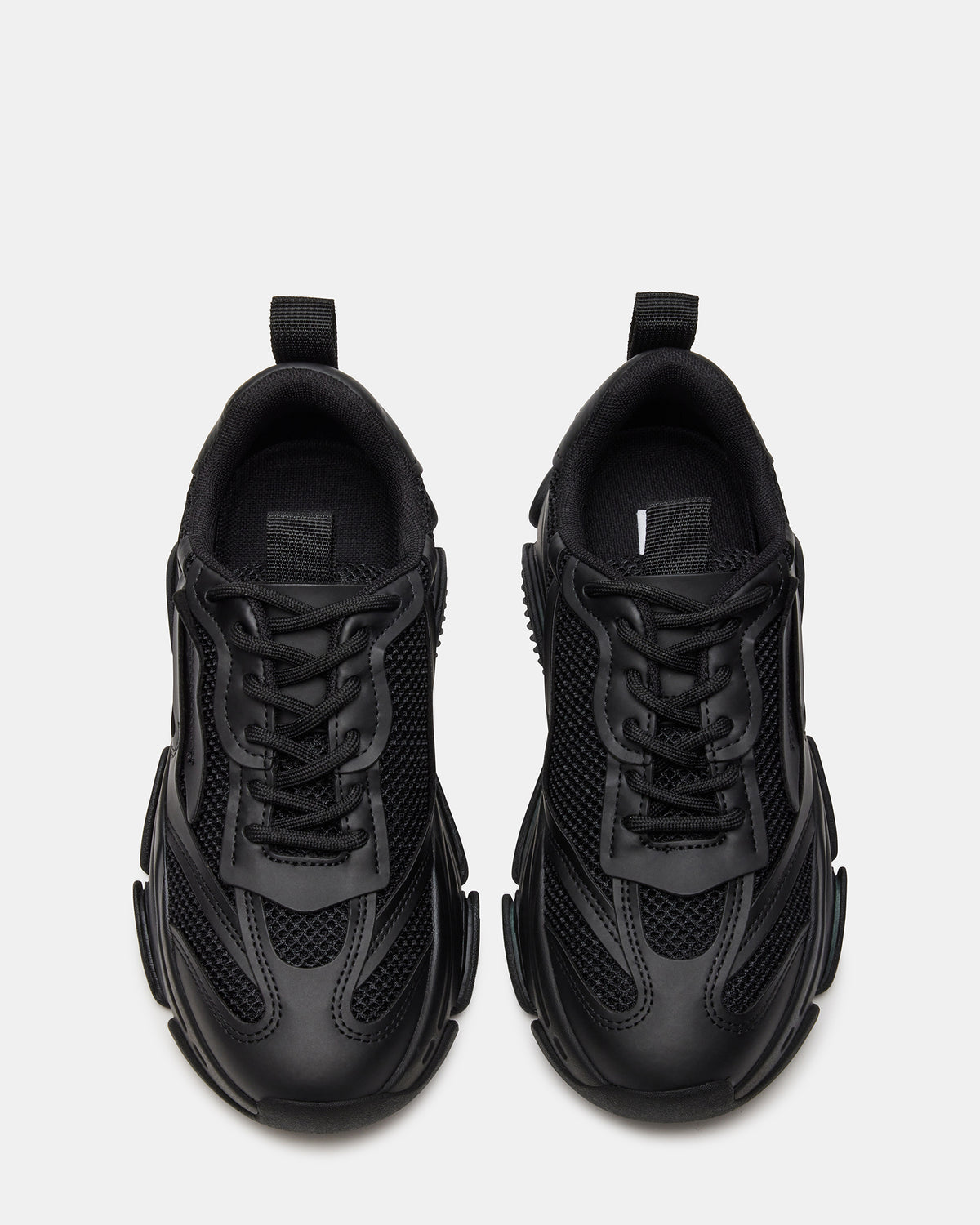 Steve Madden POSSESSION Black Platform Lace-Up Women's Sneaker