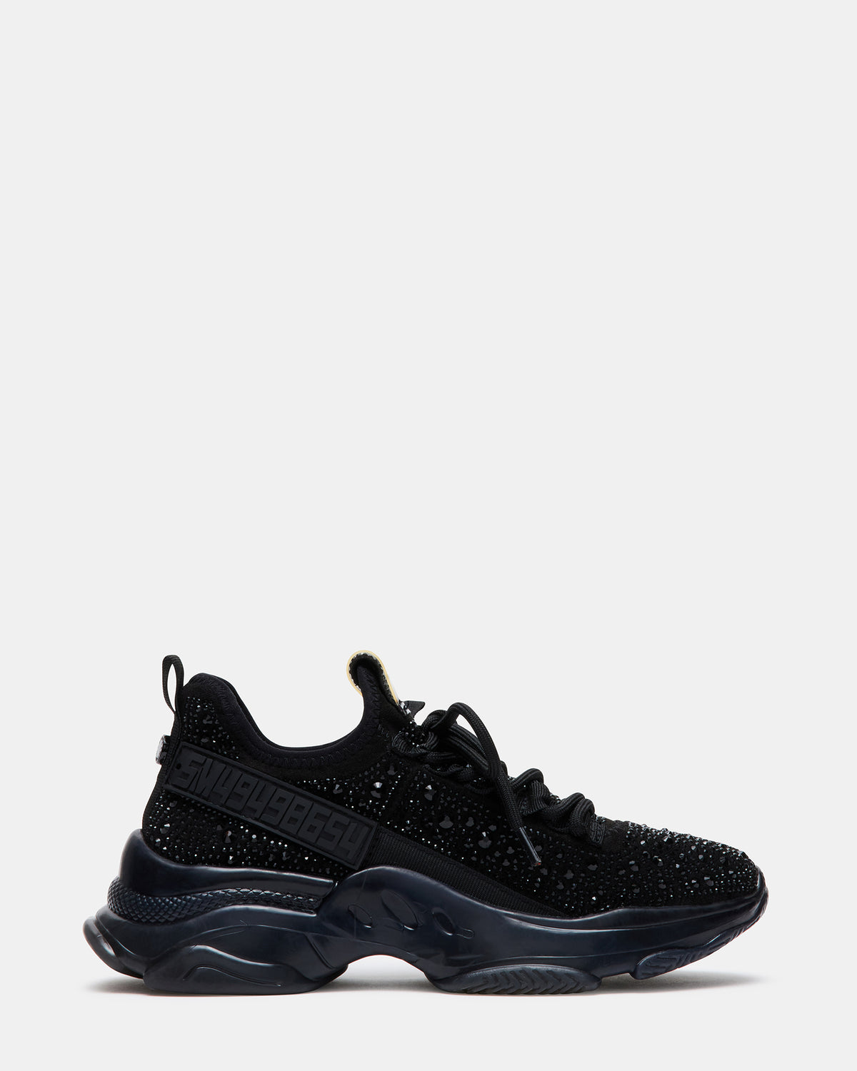 Steve Madden MAXIMA Black Rhinestones Women's Sneakers