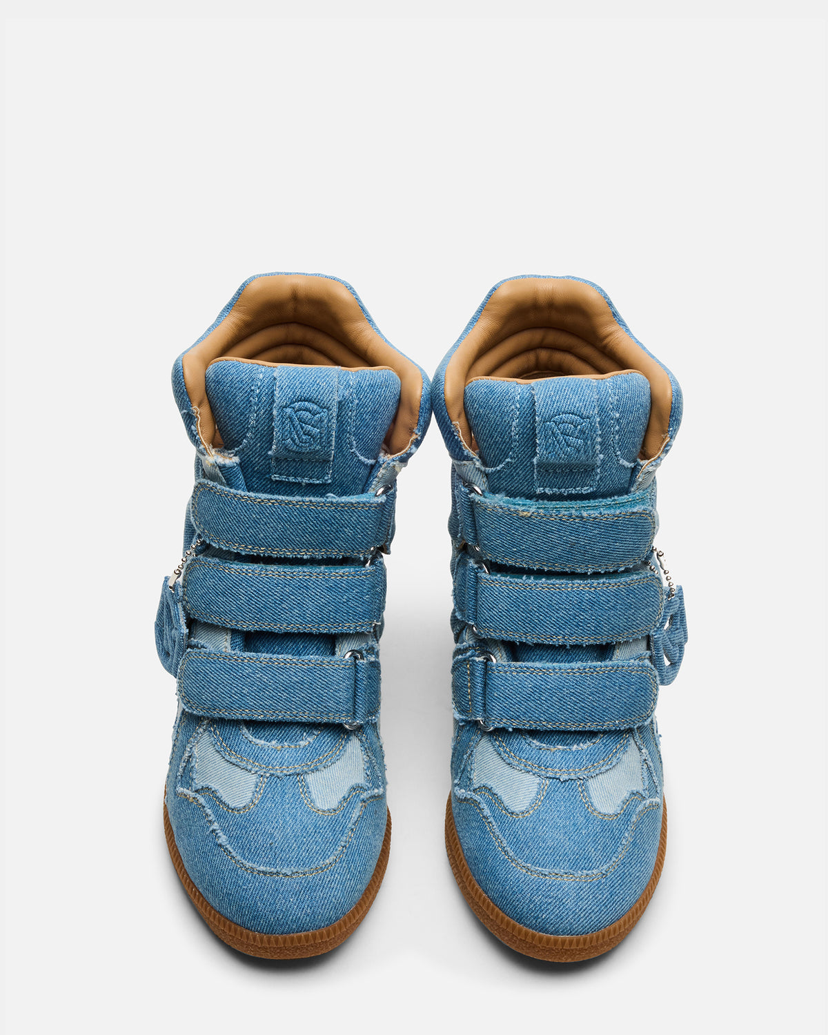 Steve Madden MAVIS Denim Multi High-Top Velcro Women's Sneaker