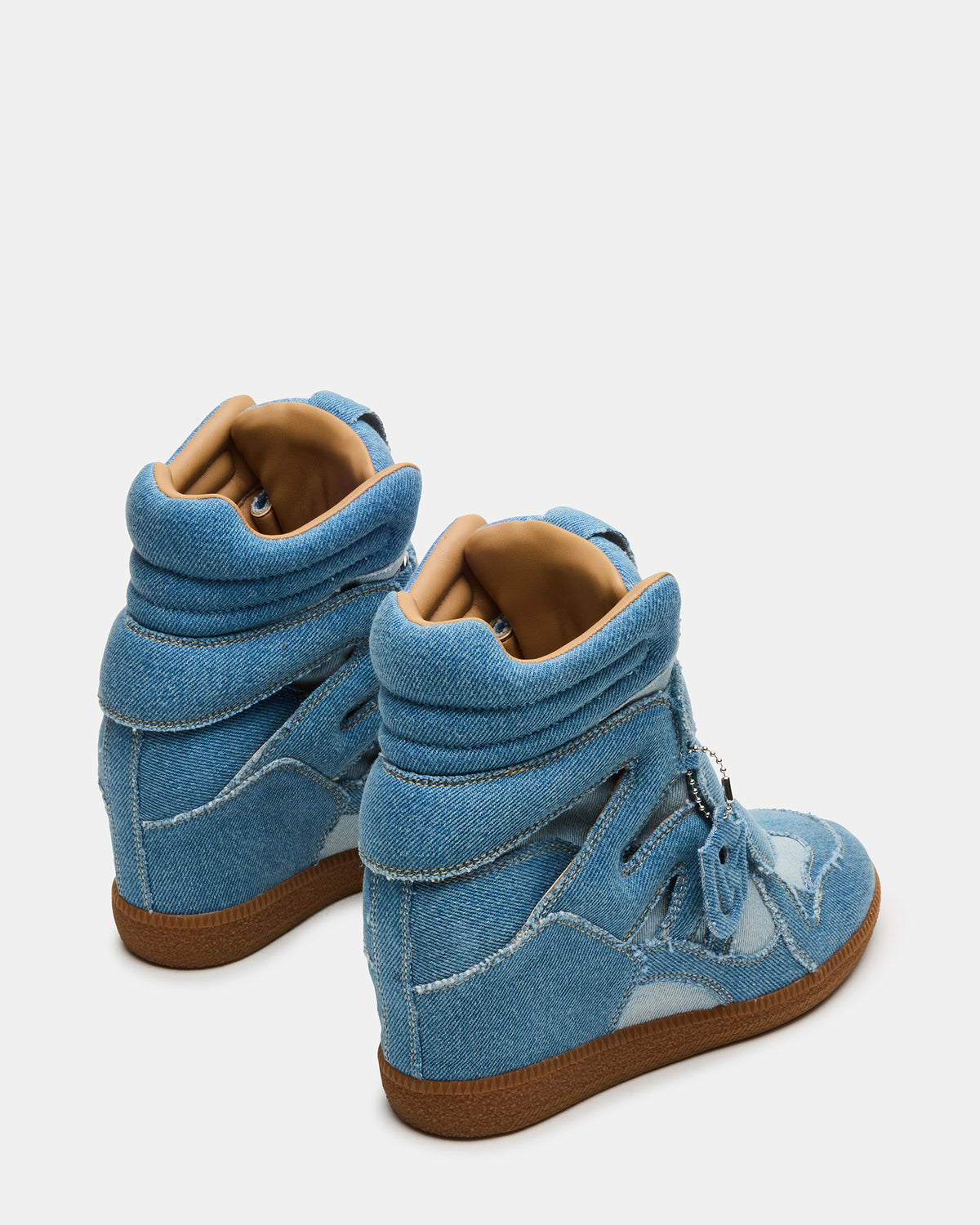 Steve Madden MAVIS Denim Multi High-Top Velcro Women's Sneaker