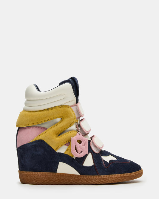 Steve Madden MAVIS Navy Suede High-Top Velcro Women's Sneaker