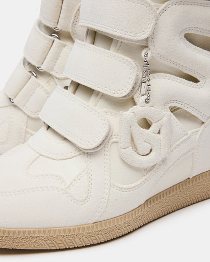 Steve Madden MAVIS White Suede High-Top Velcro Women's Sneaker