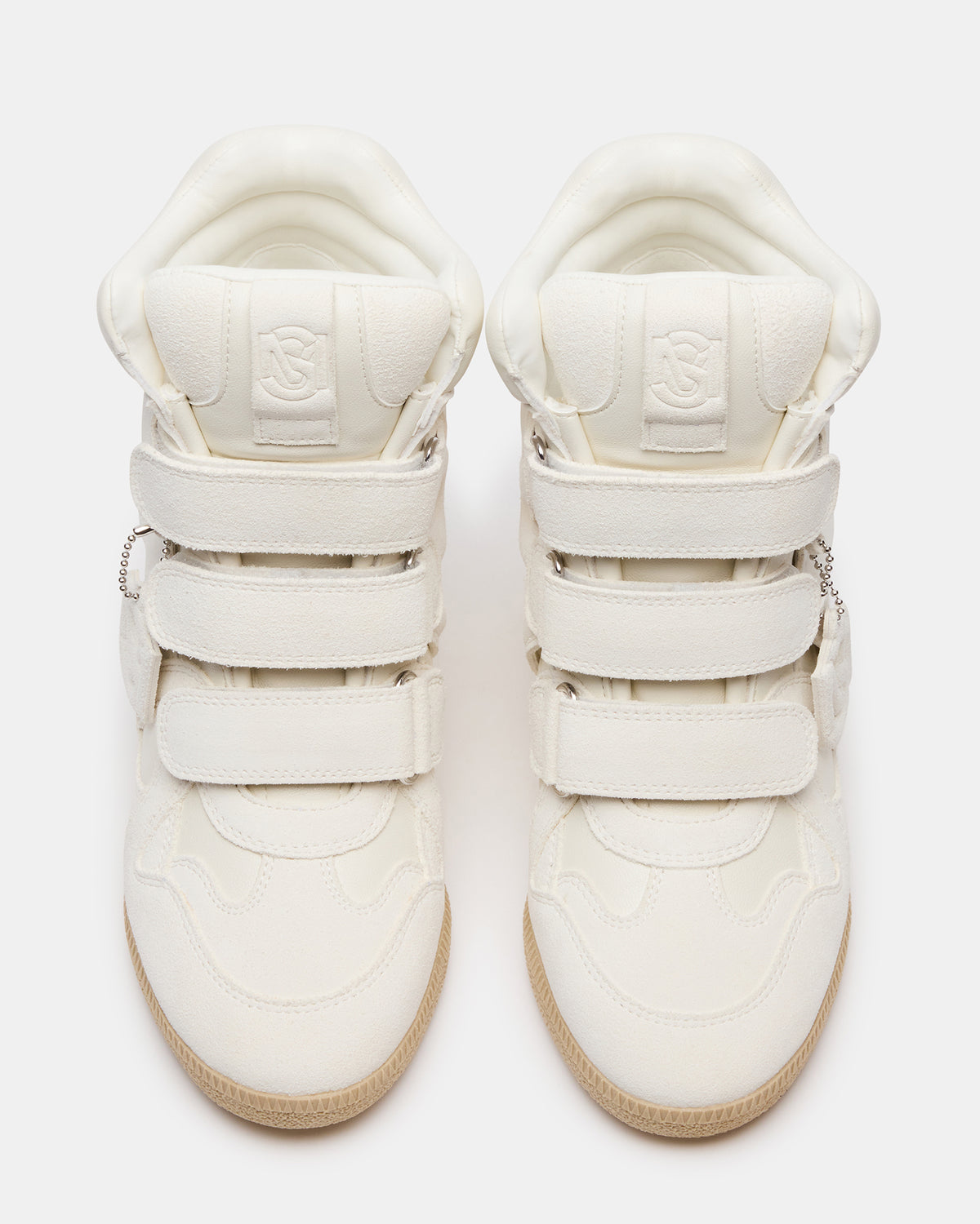 Steve Madden MAVIS White Suede High-Top Velcro Women's Sneaker