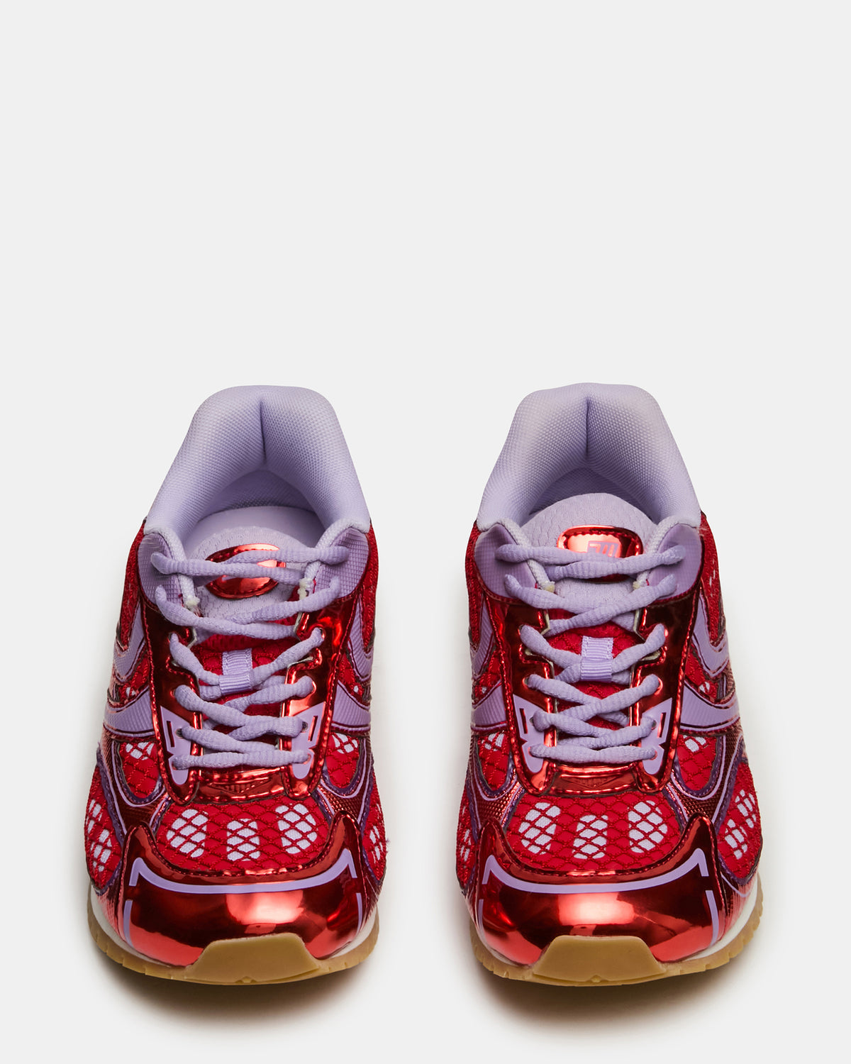 Steve Madden PAGER Red Multi Low-Top Lace-Up Mesh Women's Sneaker