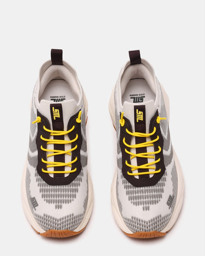 Steve Madden SWOOP Grey Multi Lace-Up Low-Top Platform Athletic Women's Sneaker