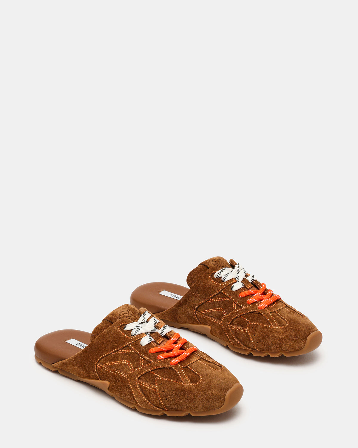 Steve Madden AZIEL MULE Chestnut Suede Low-Top Lace-Up Slip-On Women's Sneaker