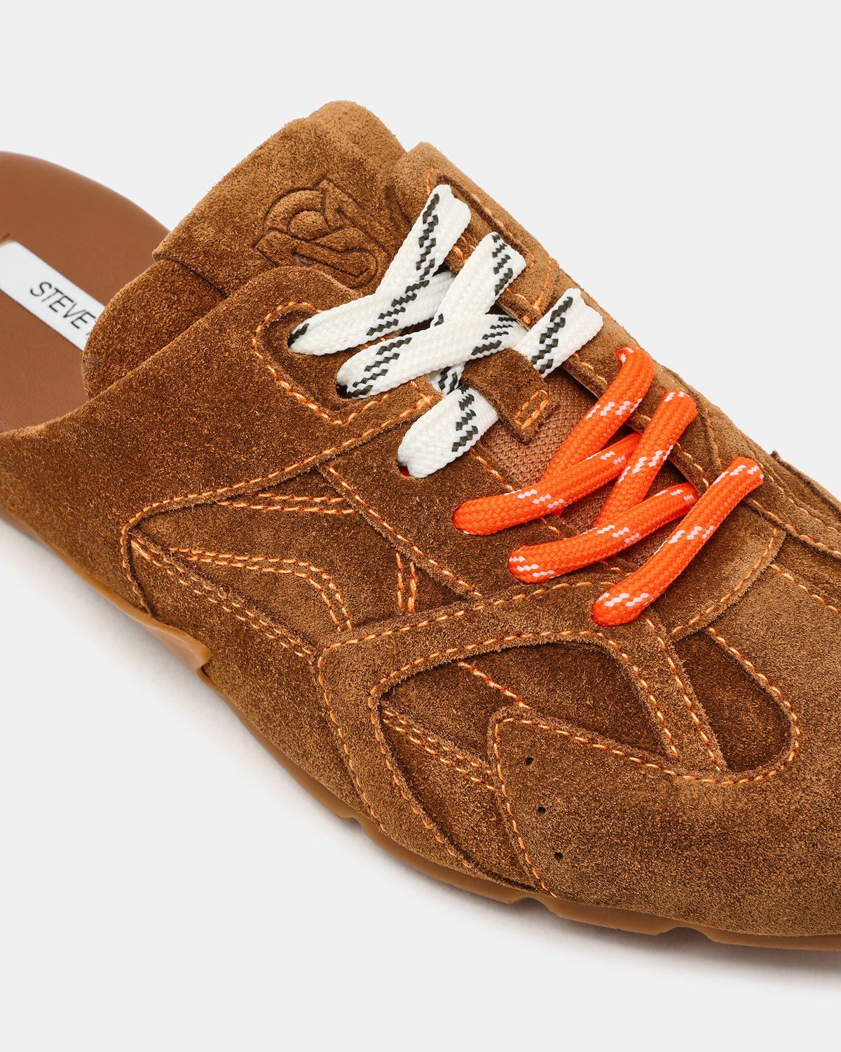 Steve Madden AZIEL MULE Chestnut Suede Low-Top Lace-Up Slip-On Women's Sneaker