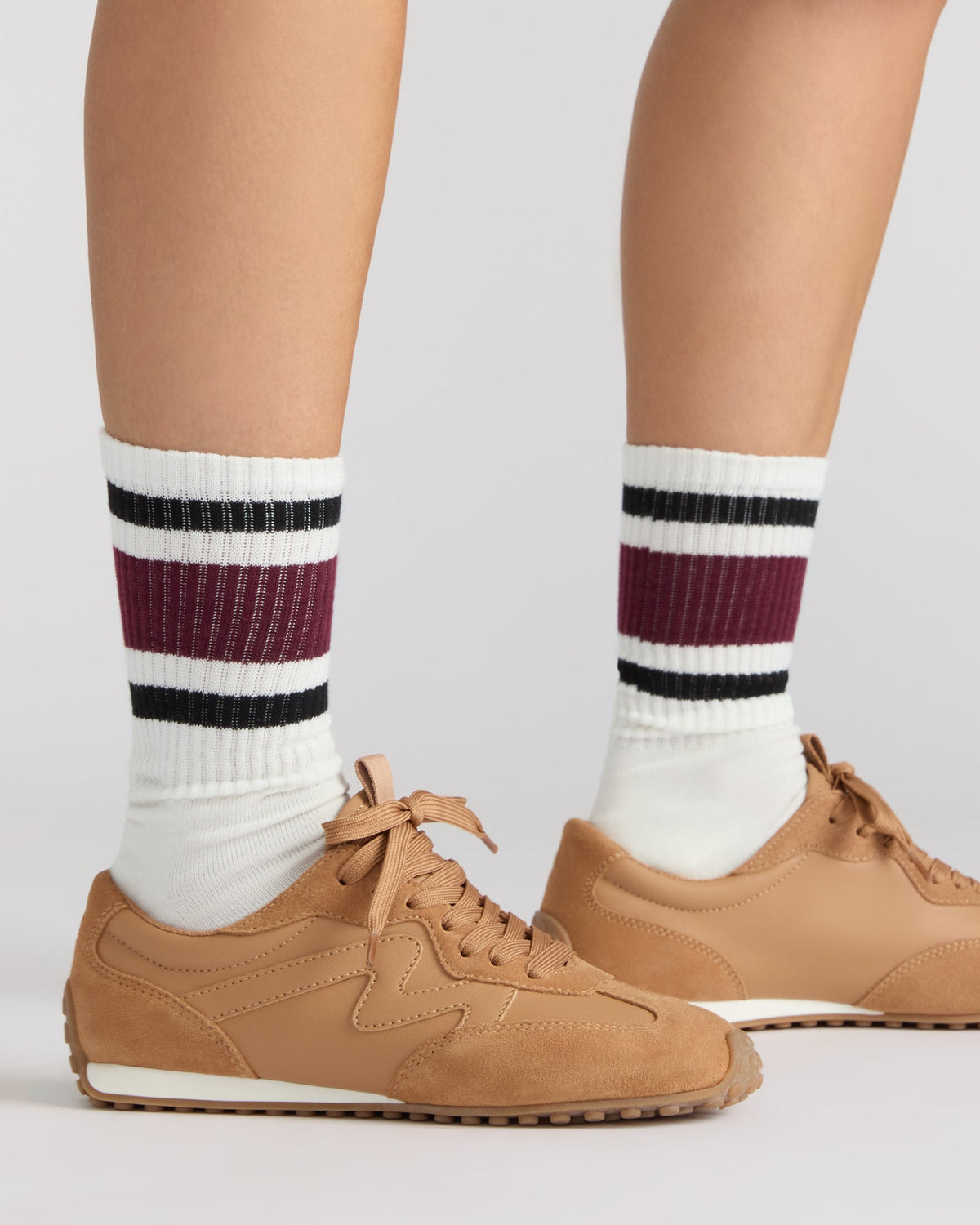 Steve Madden CASPER SNEAKER AND IVY 2 PACK STRIPE ATHLEISURE SOCKS BUNDLE