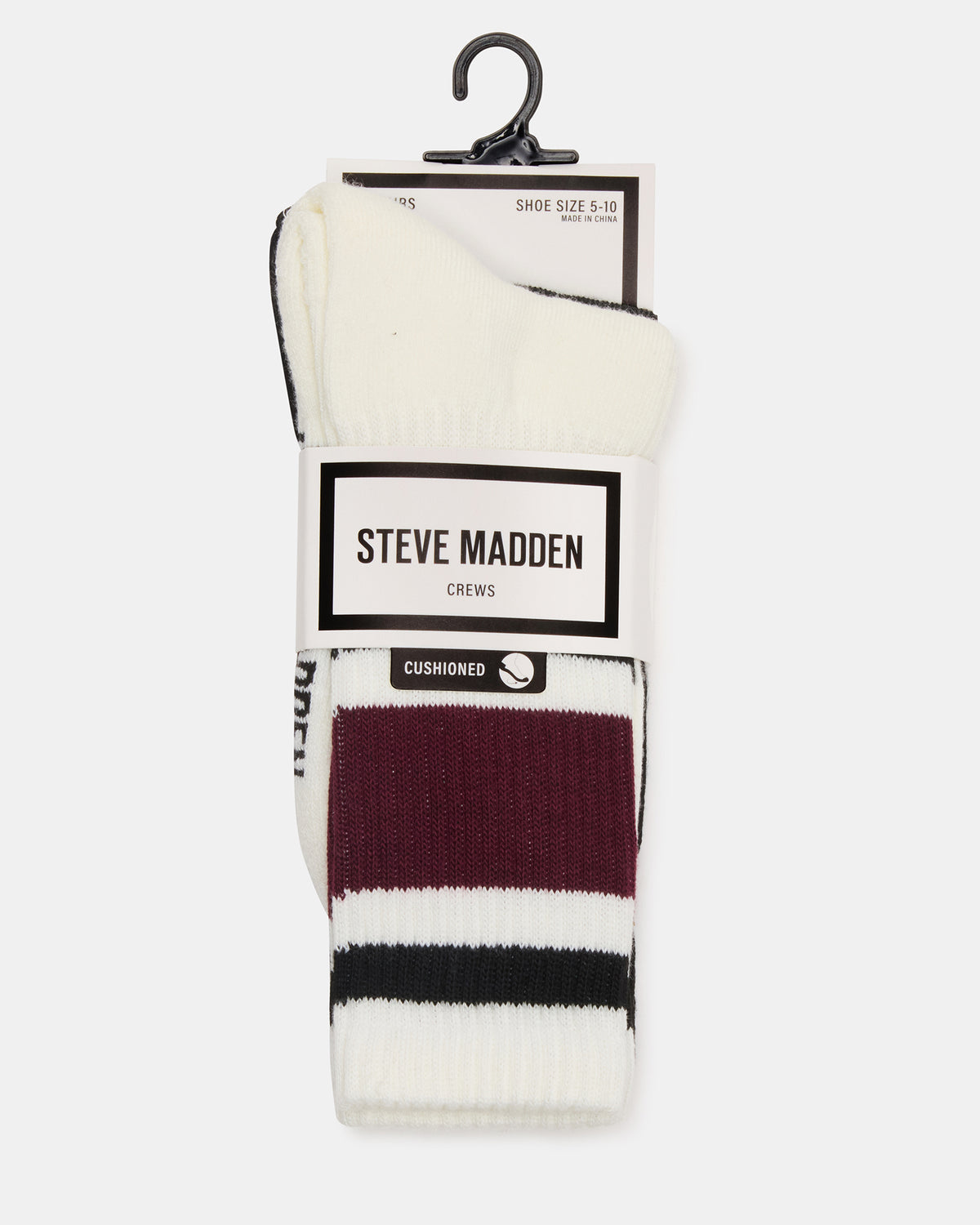 Steve Madden CASPER SNEAKER AND IVY 2 PACK STRIPE ATHLEISURE SOCKS BUNDLE