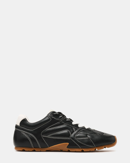 Steve Madden AZIEL Black Low-Top Lace-Up Women's Sneakers
