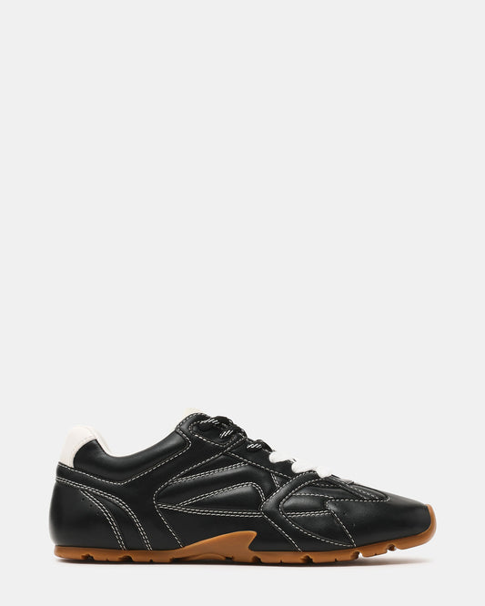 Steve Madden AZIEL Black Low-Top Lace-Up Women's Sneakers