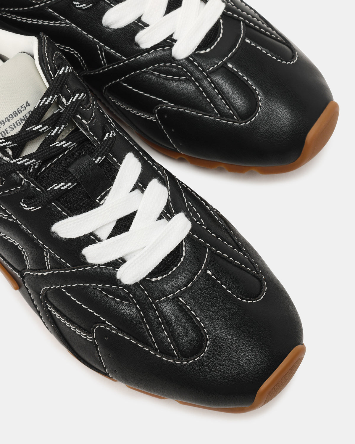 Steve Madden AZIEL Black Low-Top Lace-Up Women's Sneakers