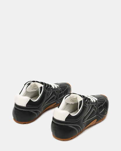 Steve Madden AZIEL Black Low-Top Lace-Up Women's Sneakers