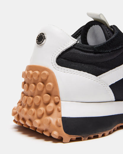 Steve Madden CAMPO Black/White Lace-Up Women's Sneaker