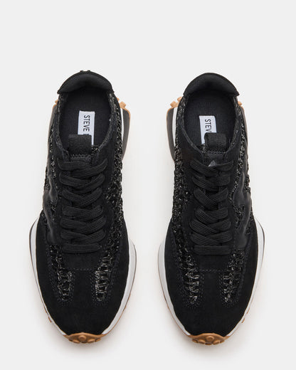 Steve Madden CAMPO Black/Beige Lace-Up Women's Sneaker