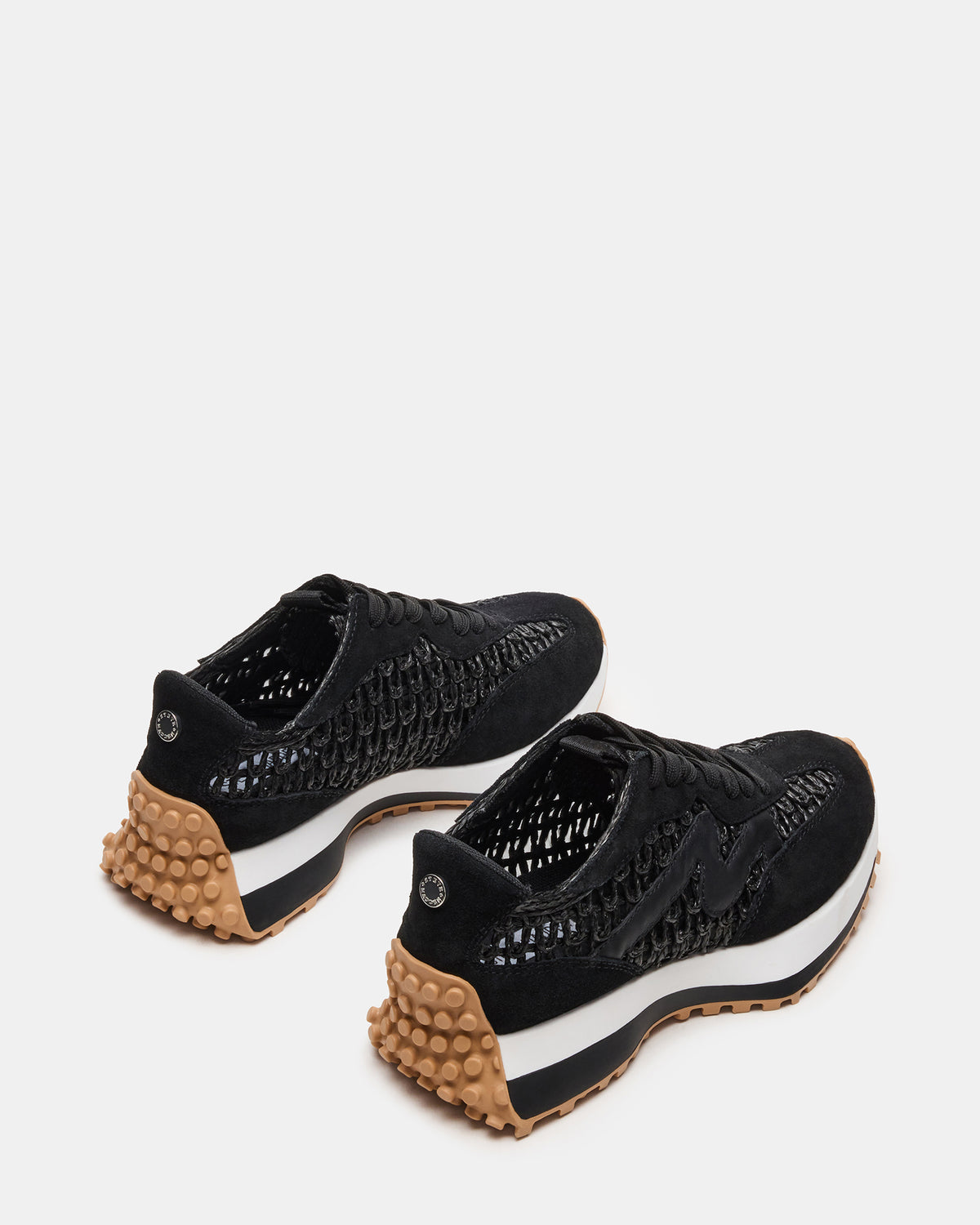 Steve Madden CAMPO Black/Beige Lace-Up Women's Sneaker