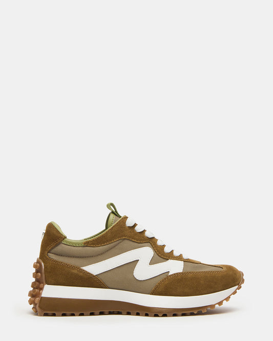 Steve Madden CAMPO Olive Multi Lace-Up Women's Sneaker