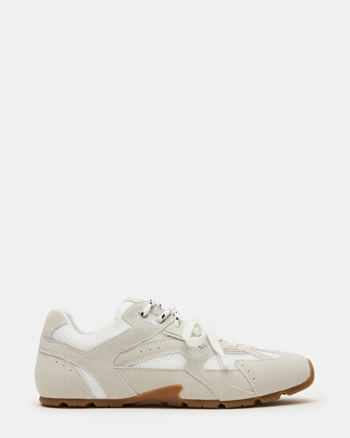 Steve Madden AZIEL White Low-Top Lace-Up Women's Sneakers