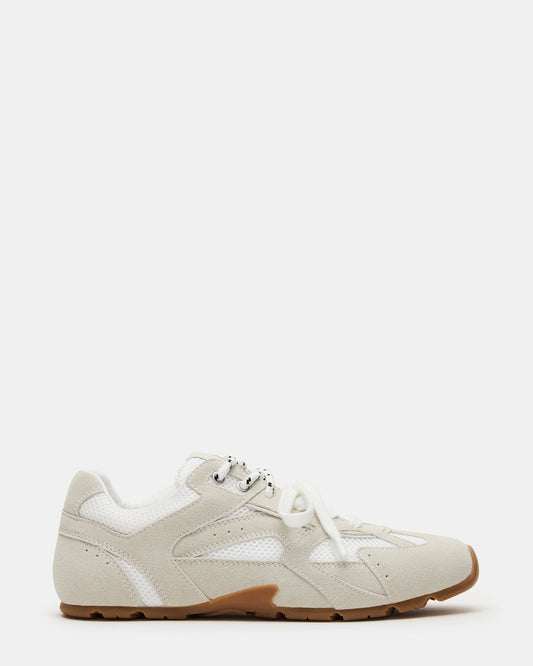 Steve Madden AZIEL White Low-Top Lace-Up Women's Sneakers