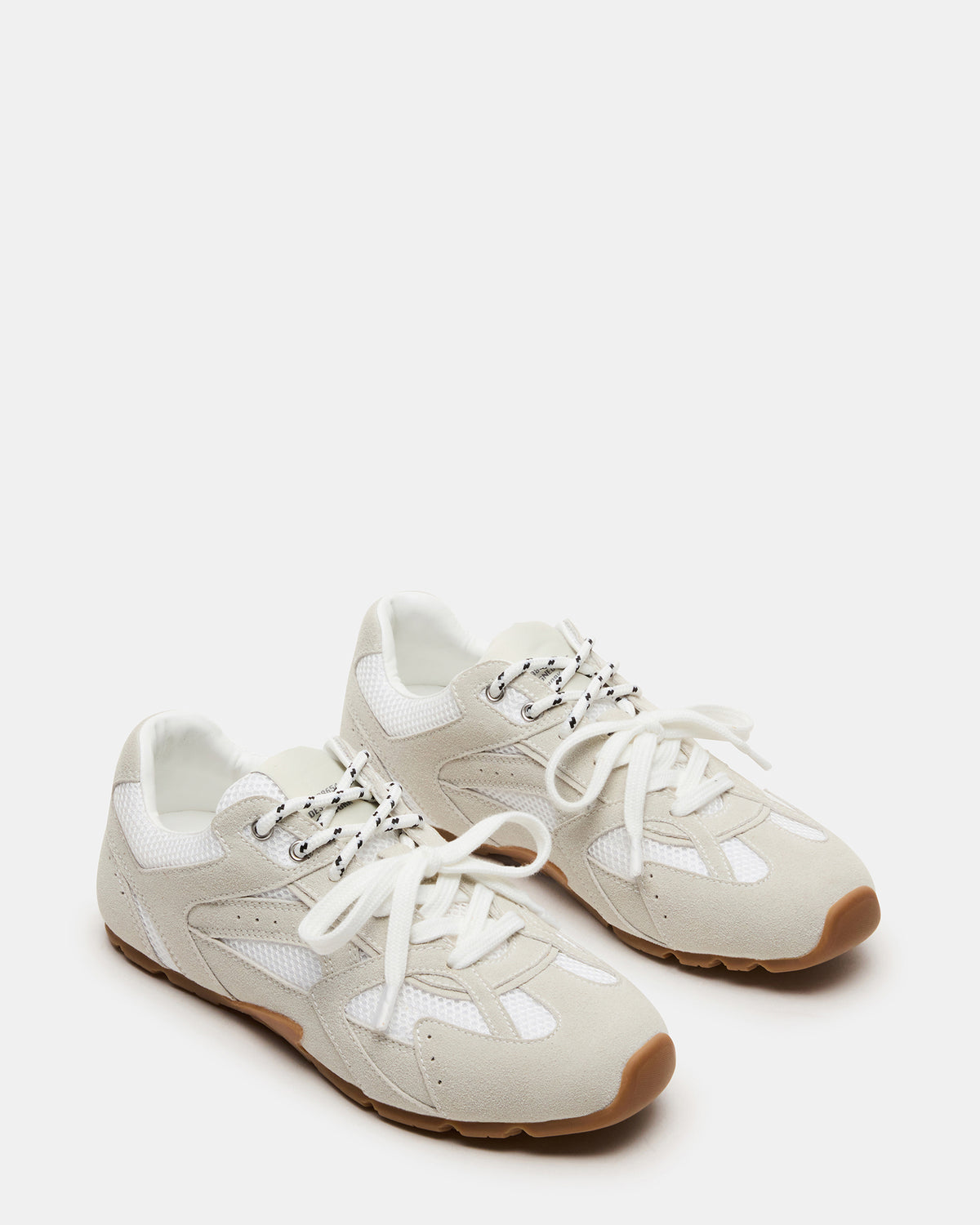 Steve Madden AZIEL White Low-Top Lace-Up Women's Sneakers