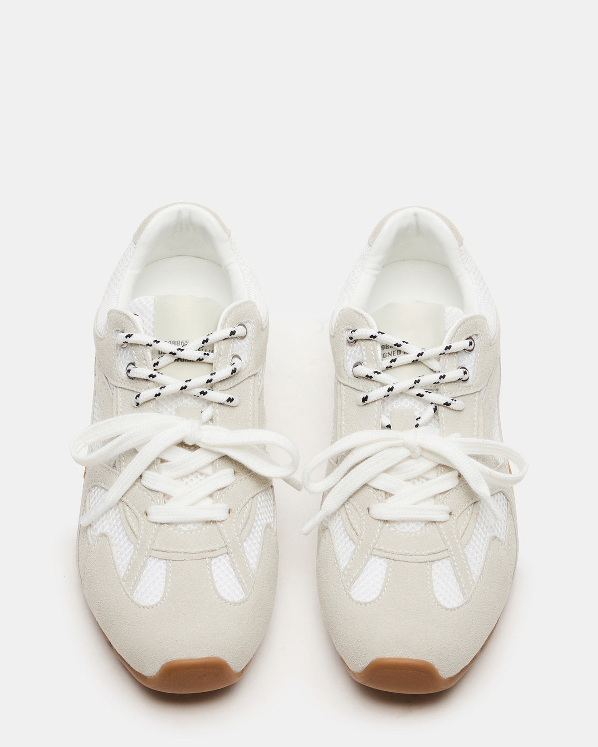 Steve Madden AZIEL White Low-Top Lace-Up Women's Sneakers