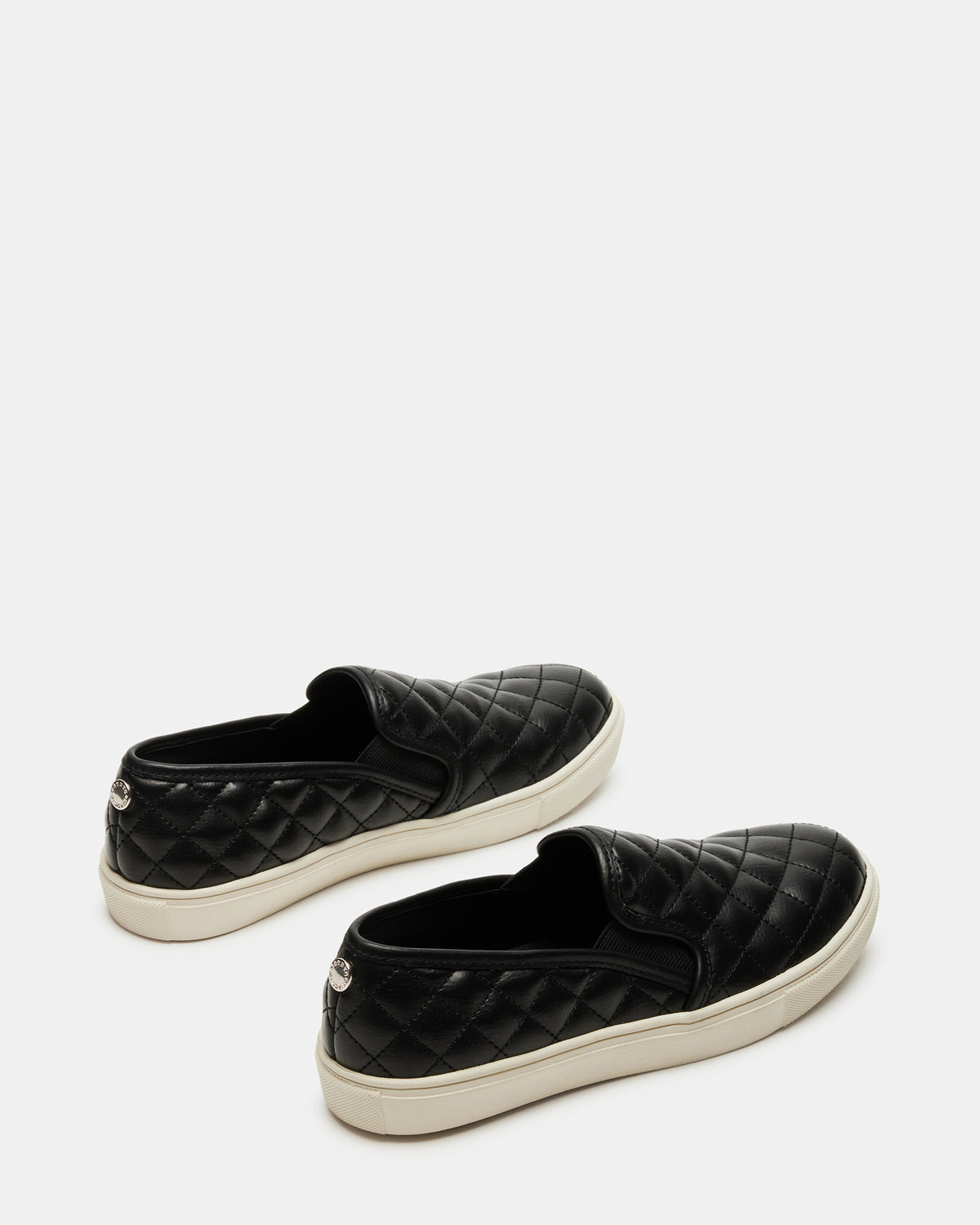 Steve Madden ECENTRCQ Black Leather Women's Slip On Sneakers