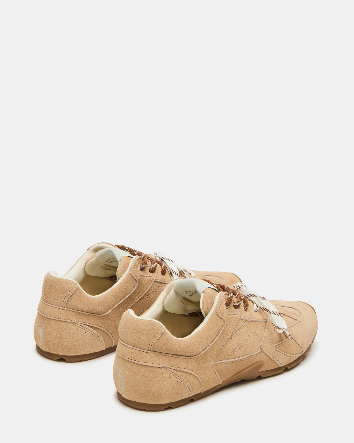 Steve Madden AZIEL Sand Suede Low-Top Lace-Up Women's Sneakers
