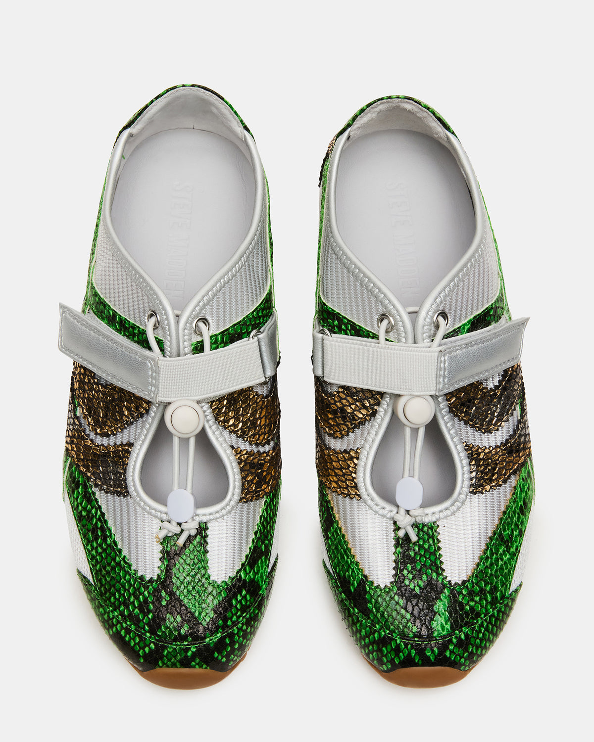 Steve Madden VIPER Green Multi Low-Top Velcro Women's Sneaker