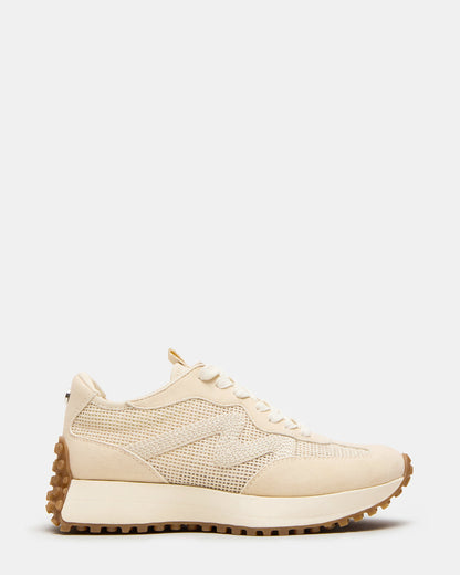 Steve Madden CAMPO Natural Raffia Lace-Up Women's Sneaker