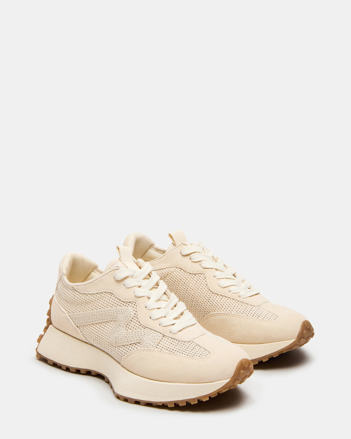 Steve Madden CAMPO Natural Raffia Lace-Up Women's Sneaker