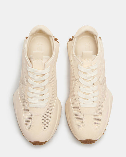 Steve Madden CAMPO Natural Raffia Lace-Up Women's Sneaker