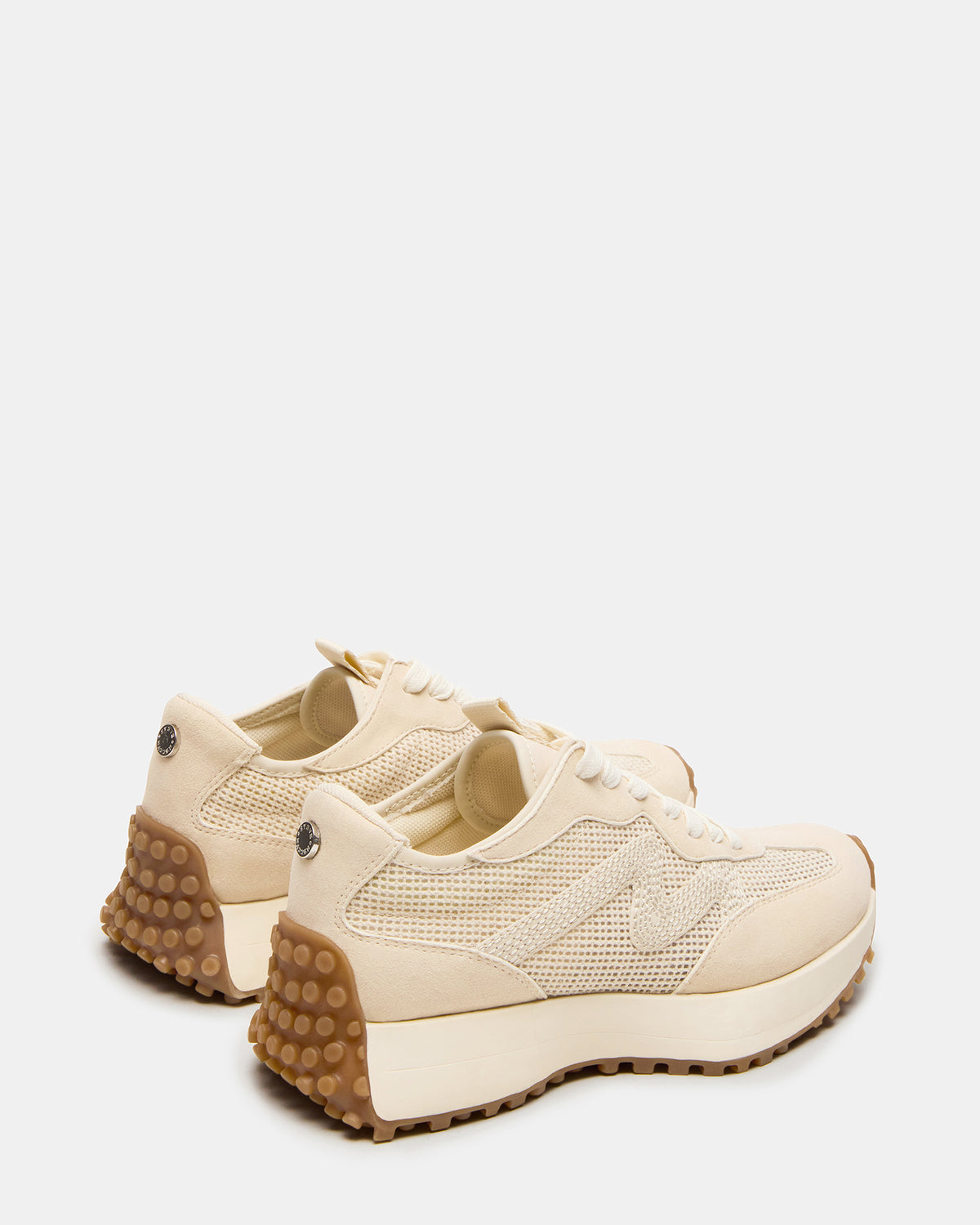 Steve Madden CAMPO Natural Raffia Lace-Up Women's Sneaker