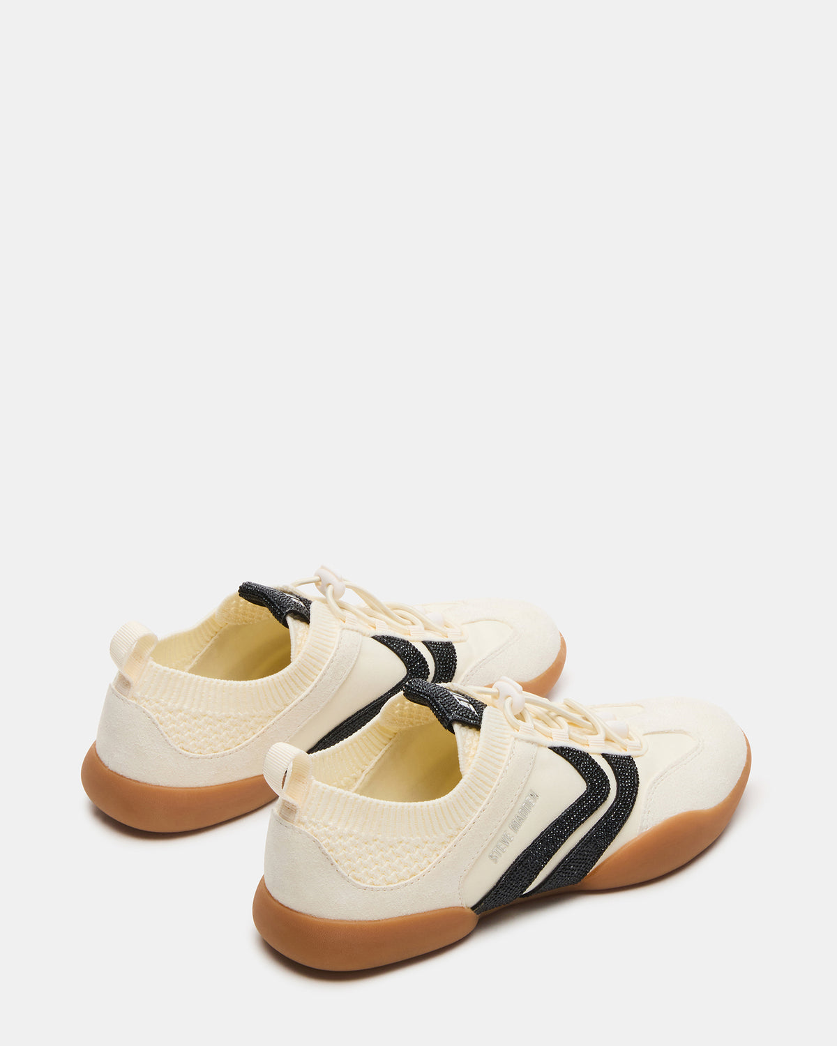Steve Madden REBOOT Bone Rhinestones Low-Top Lace-Up Women's Sneaker