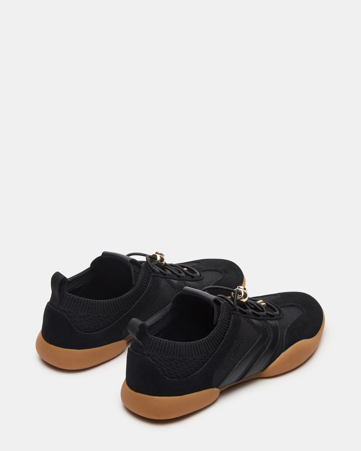 Steve Madden REBOOT Black Glitter Black Low-Top Lace-Up Women's Sneaker