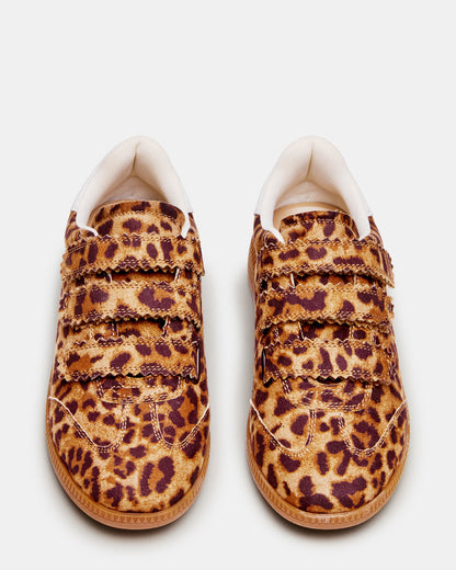Steve Madden MOMENTUM Leopard Velcro Low-Top Women's Sneakers