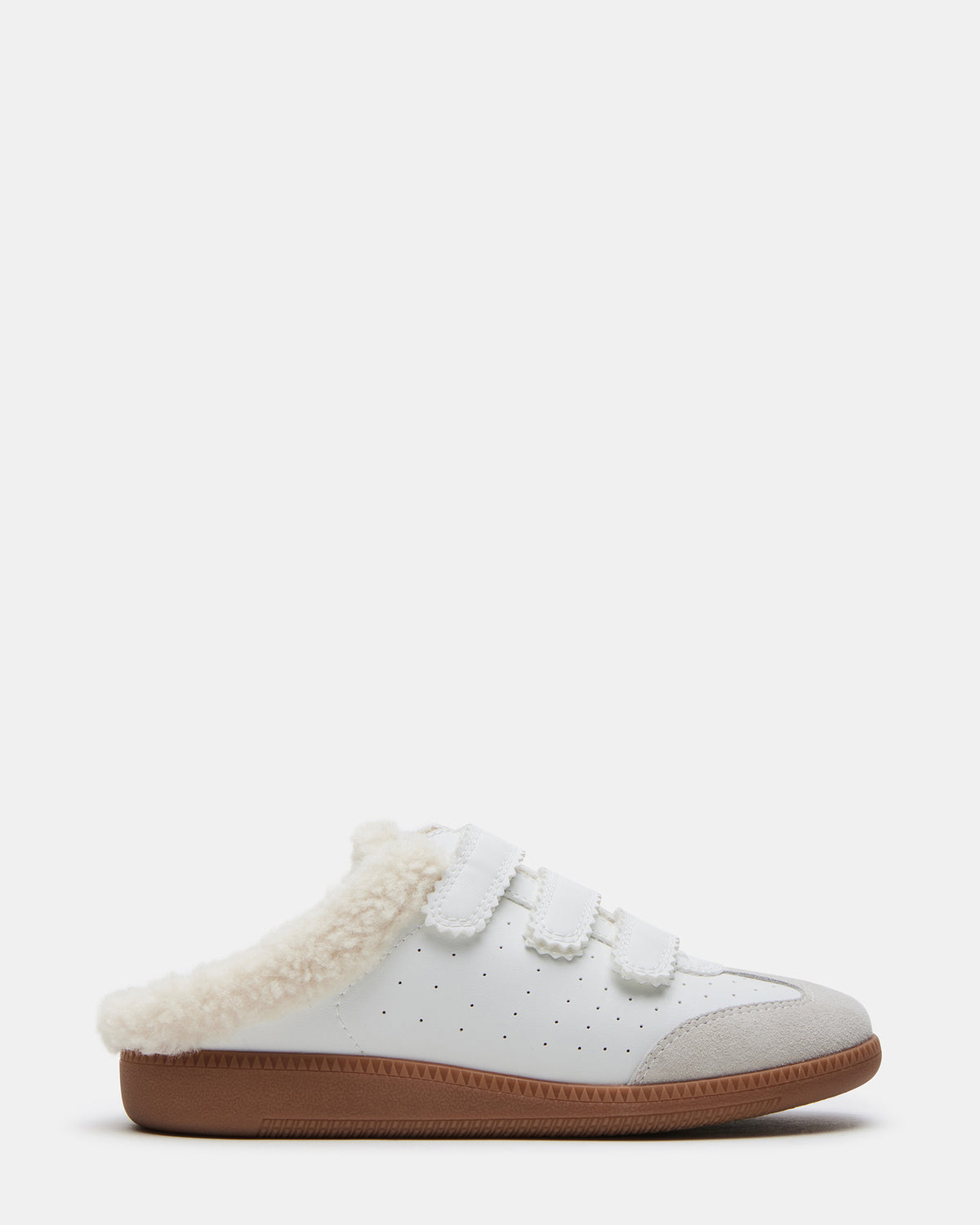 Steve Madden MEMENTO Faux Fur White Multi Slip-On Women's Sneaker