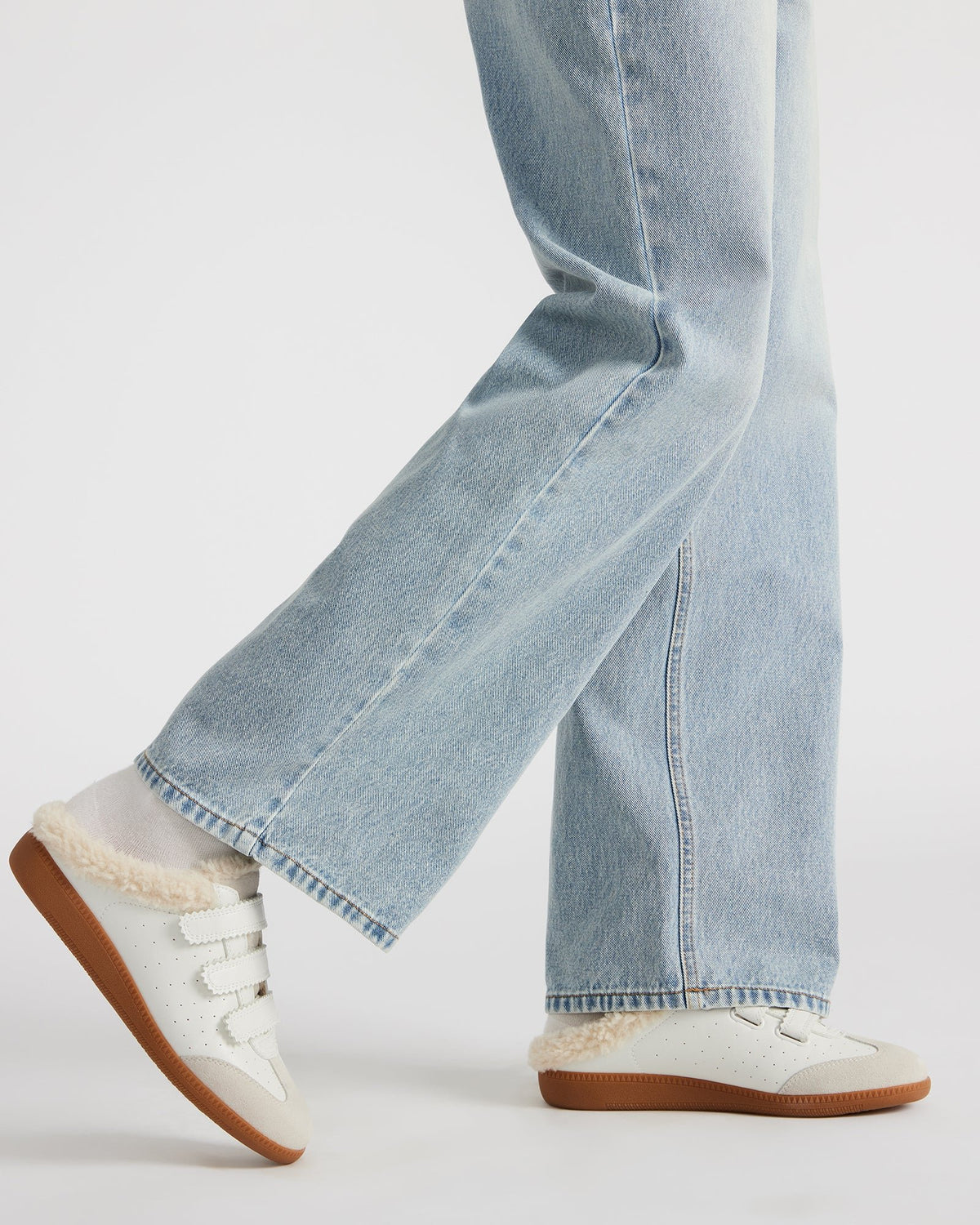 Steve Madden MEMENTO Faux Fur White Multi Slip-On Women's Sneaker