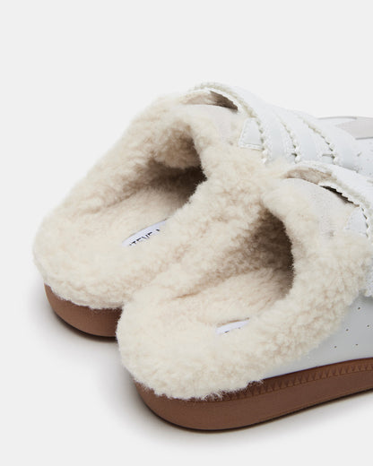 Steve Madden MEMENTO Faux Fur White Multi Slip-On Women's Sneaker