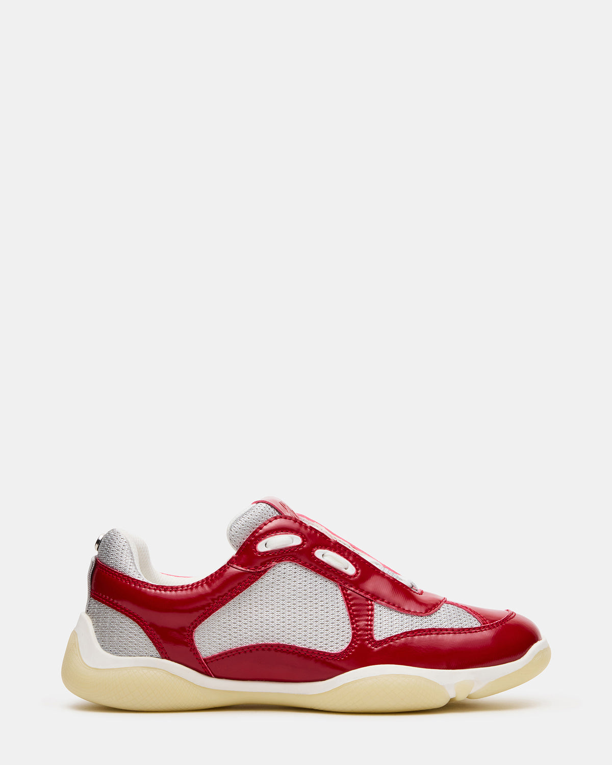 Steve Madden DUSTIN Red Mesh Lace-Up Low-Top Women's Sneaker