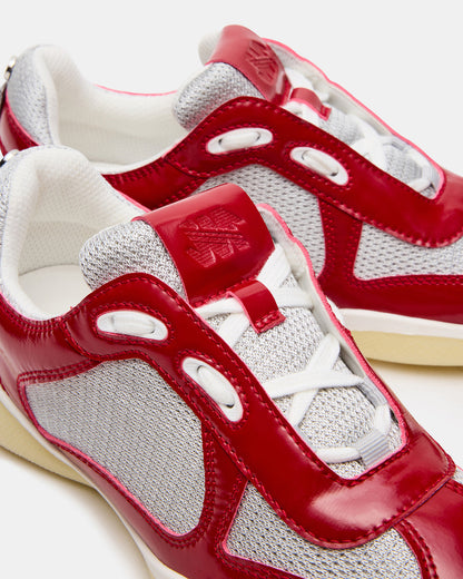 Steve Madden DUSTIN Red Mesh Lace-Up Low-Top Women's Sneaker