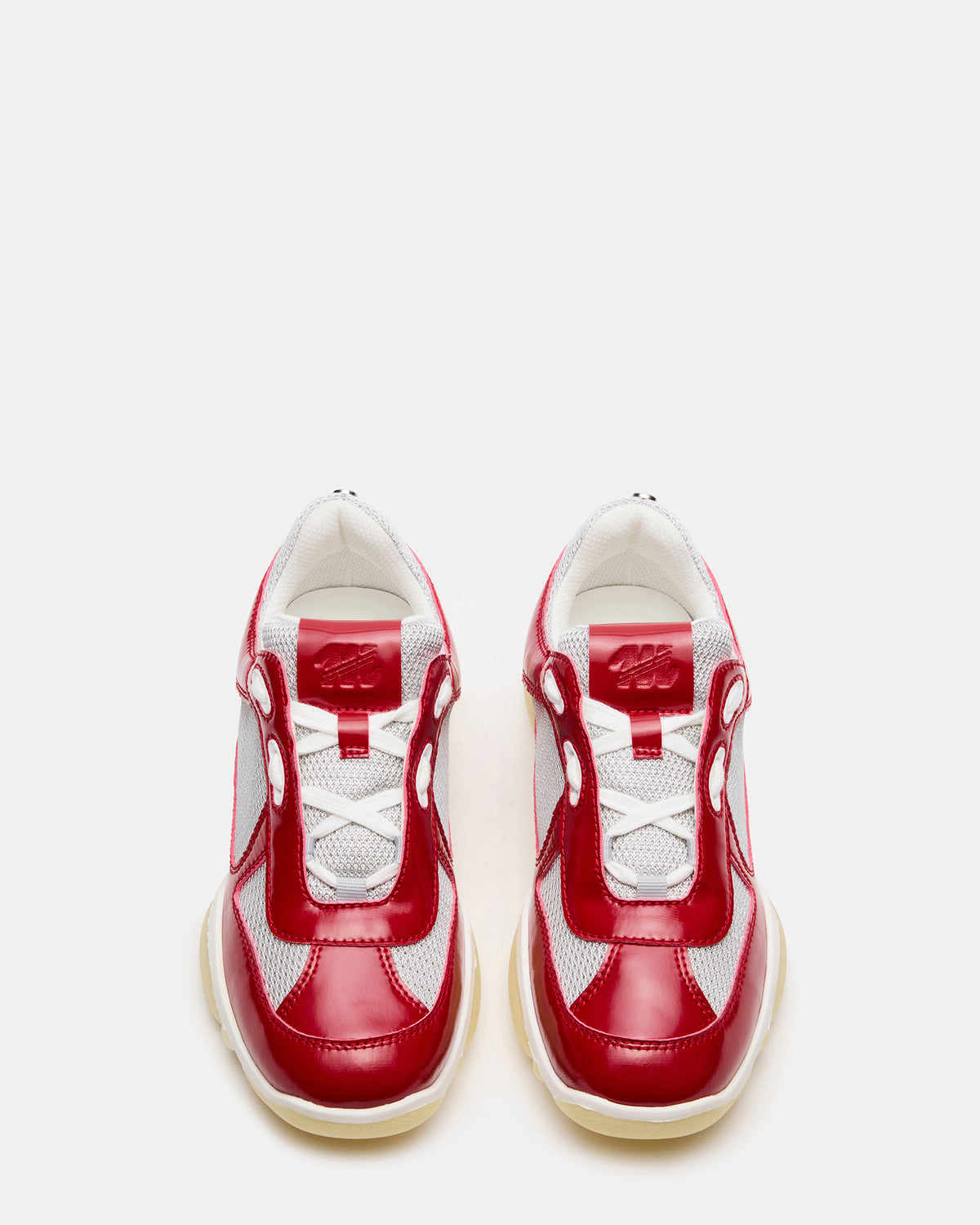 Steve Madden DUSTIN Red Mesh Lace-Up Low-Top Women's Sneaker