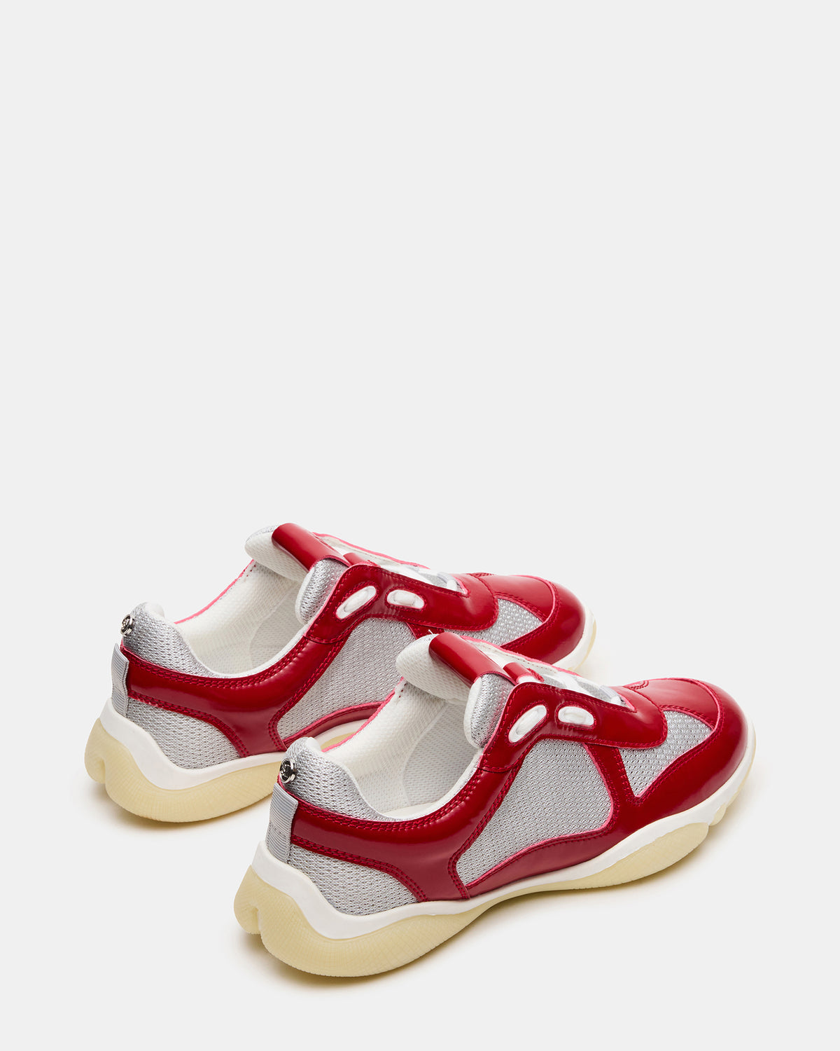 Steve Madden DUSTIN Red Mesh Lace-Up Low-Top Women's Sneaker