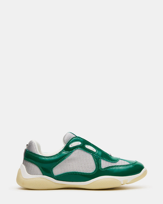 Steve Madden DUSTIN Green Mesh Lace-Up Low-Top Women's Sneaker