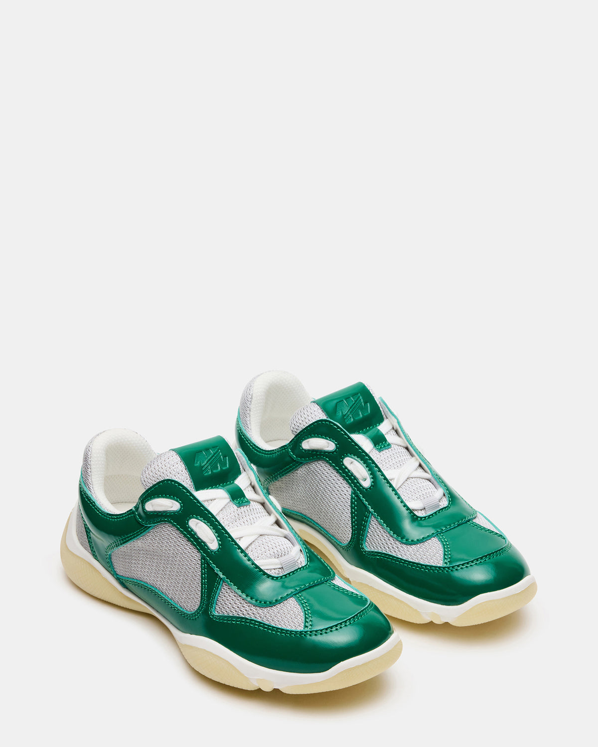 Steve Madden DUSTIN Green Mesh Lace-Up Low-Top Women's Sneaker