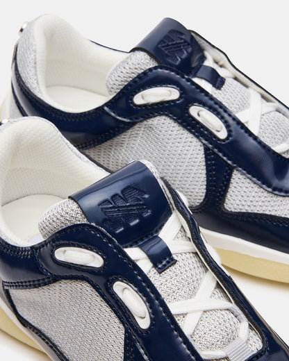Steve Madden DUSTIN Navy Mesh Lace-Up Low-Top Women's Sneaker