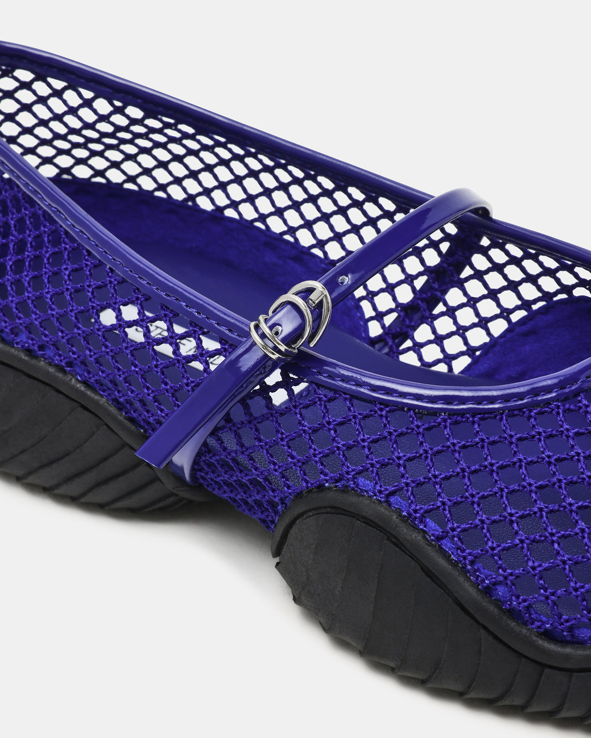 Steve Madden VICKEE Blue Mesh Mary Jane Buckle Chunky Sole Ballet Women's Sneaker