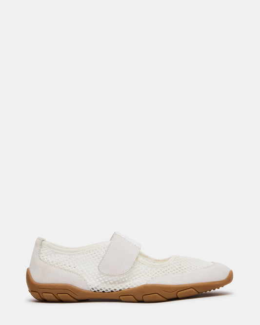 Steve Madden BANKS White Mesh Velcro Mary Jane Women's Sneaker
