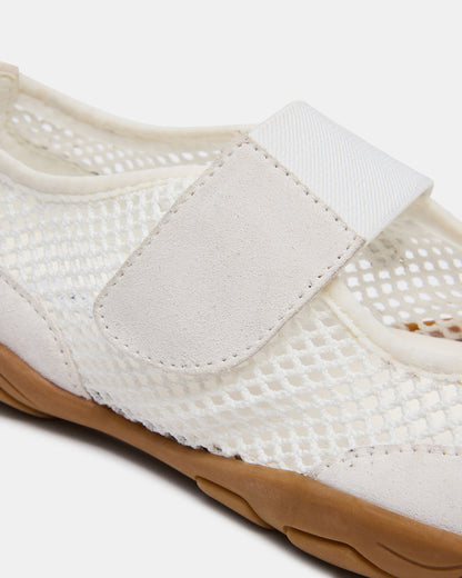 Steve Madden BANKS White Mesh Velcro Mary Jane Women's Sneaker