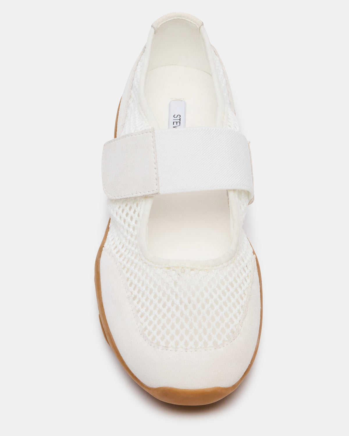 Steve Madden BANKS White Mesh Velcro Mary Jane Women's Sneaker